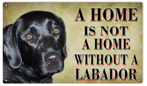 Vintage Labrador Dog Metal Sign