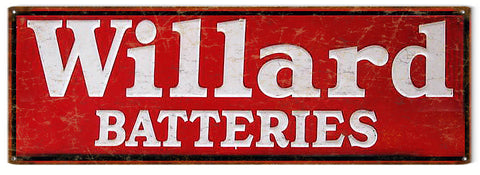 Vintage Willard Battery Metal Sign