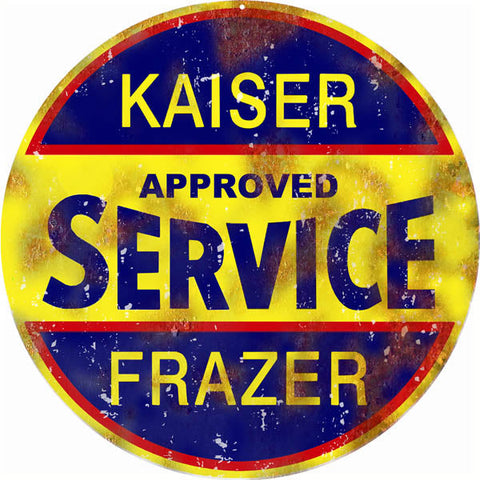 Vintage Kaiser Frazer Service Metal Sign