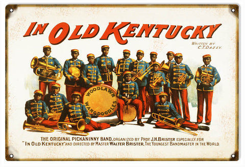 Vintage Old Kentucky Band Metal Sign