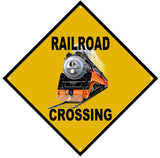 Railroad Crossing Daylight Engine Metal Sign