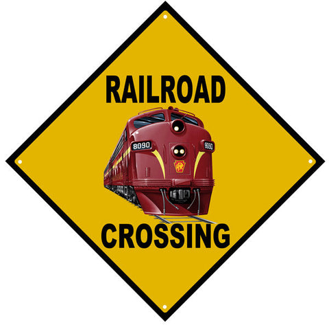 Railroad Crossing Metal Sign