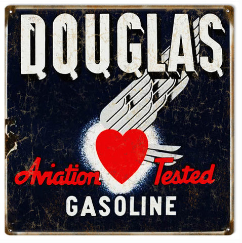 Vintage Douglas Gasoline Metal Sign
