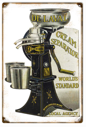 Vintage De Laval Cream Separator Metal Sign