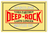 Deep Rock Gasoline Motor Oil Metal Sign
