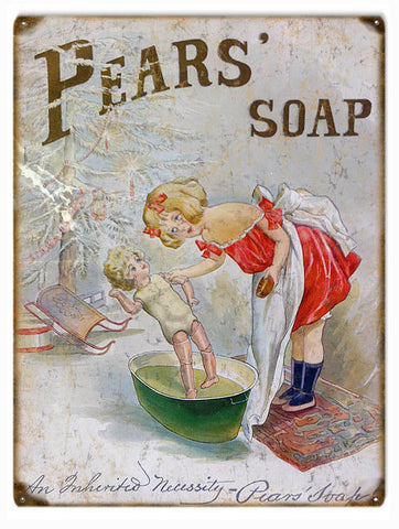 Vintage Pears Soap Metal Sign