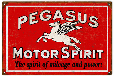 Vintage Pegasus Motor Oil Metal Sign