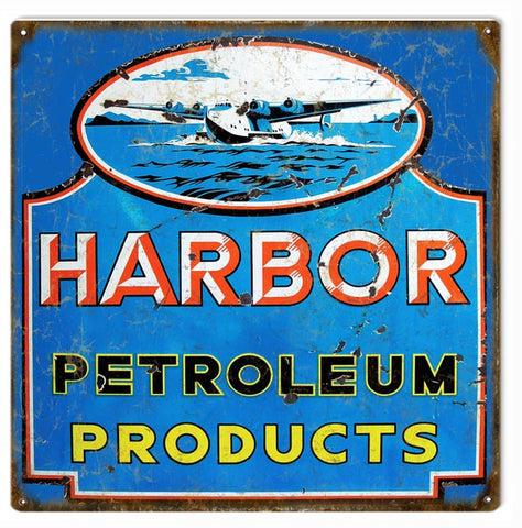 Vintage Harbor Petroleum Metal Sign