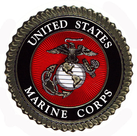 United States Marine Corps Round Cut Out Metal Sign