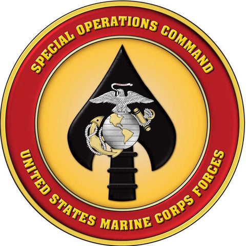 Special Operations Command US Marine Corps Forces Round Cut Out Metal Sign