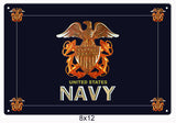United State Navy Metal Sign