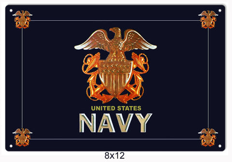 United State Navy Metal Sign