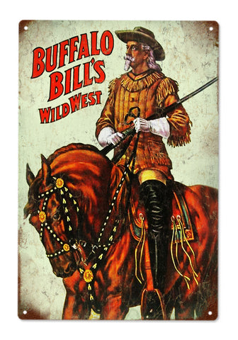Buffalo Bills Wild West Circus Metal Sign