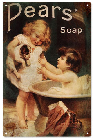Vintage Pears Soap Metal Sign