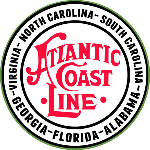 Atlantic Coast Line Route Railway Metal Sign