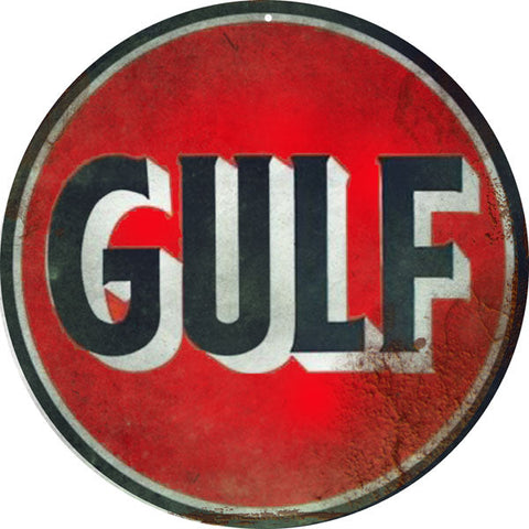 Gulf Station Motor Oil Metal Sign