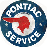 Pontiac Service Station Metal Sign