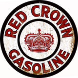 Red Crown Gasoline Metal Sign