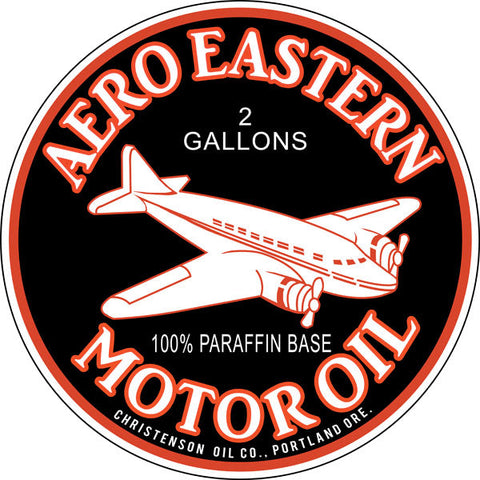 Aero Eastern Motor Oil Gasoline Metal Sign