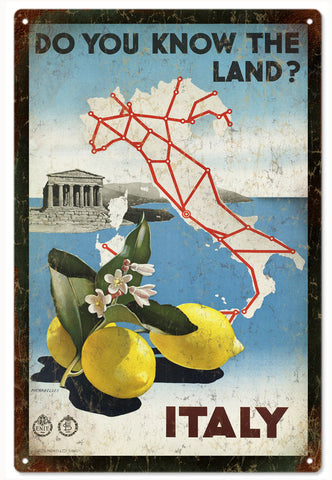 Do You Know The Land Vintage Metal Sign