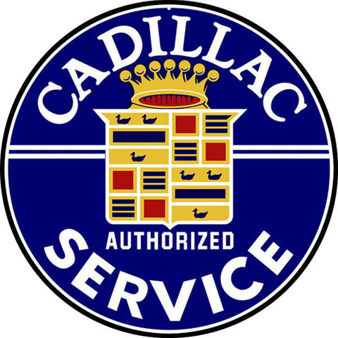 Cadillac Service Metal Sign
