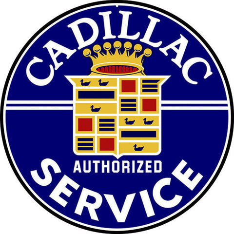 Cadillac Service Metal Sign