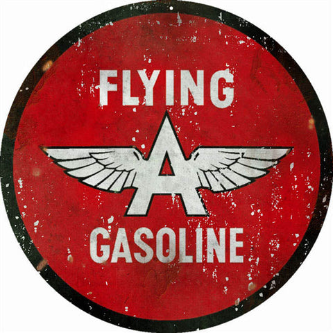 Vintage Flying Gasoline Metal Sign