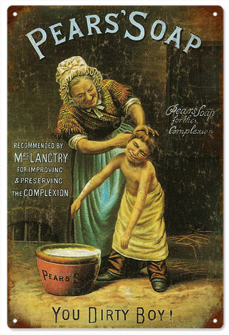 Vintage Pears Soap Metal Sign