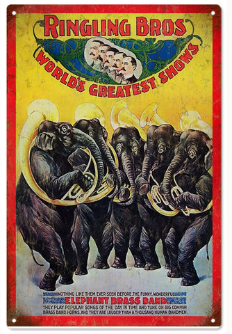 Vintage Ringling Bros Metal Sign