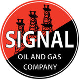 Signal Oil Round 14 inch metal sign