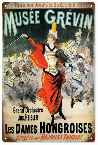 Vintage Musee Grevin Circus Metal Sign