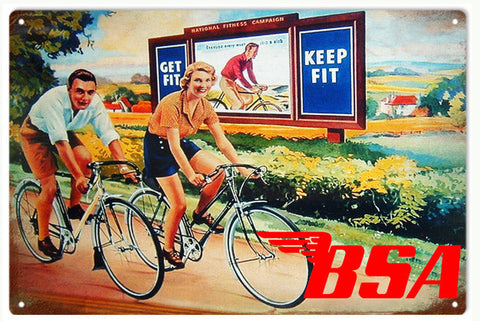 Vintage BSA Bike Metal Sign
