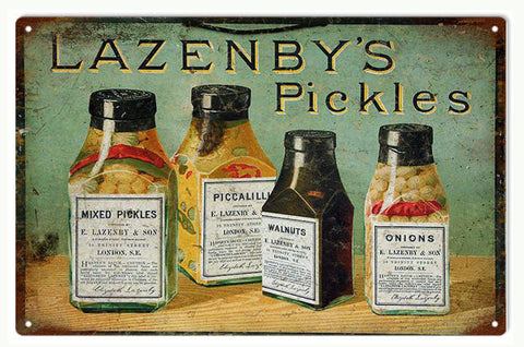 Vintage Lazenbys Pickles Metal Sign