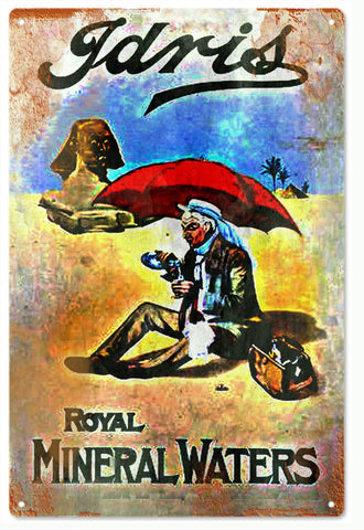 Vintage Back In The Days Water Metal Sign