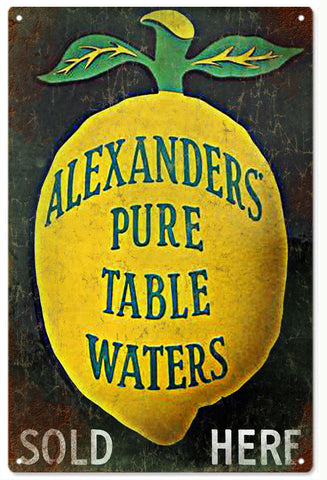 Vintage Back In The Days Water Metal Sign