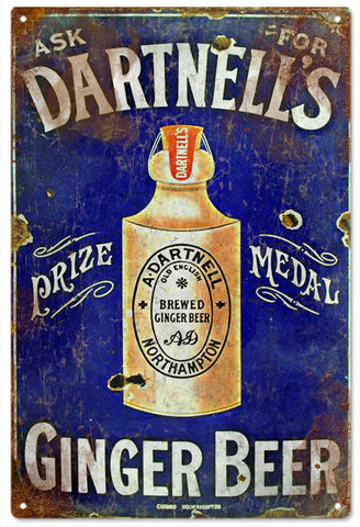 Old Vintage Dartnells Beer Metal Sign