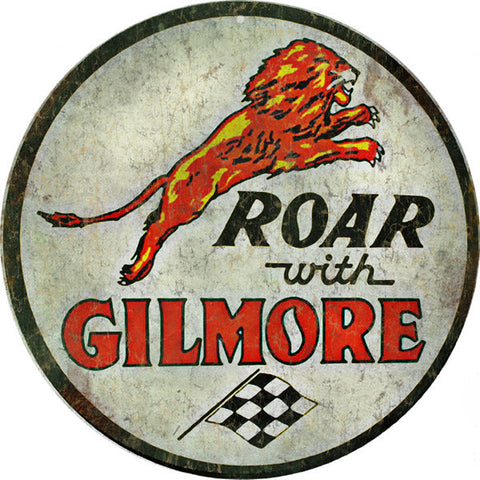 OLd Vintage Gilmore Gasoline Metal Sign