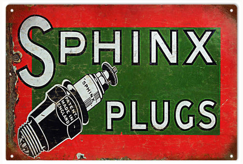 Vintage Sphinx gas Station Metal Sign