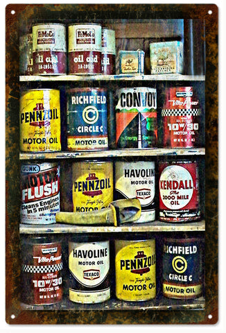 Vintage Motor Oil Metal Sign