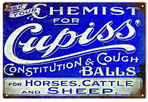 Vintage Cupiss Animal Metal Sign