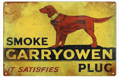 Vintage Garryowen Cigar Metal Sign