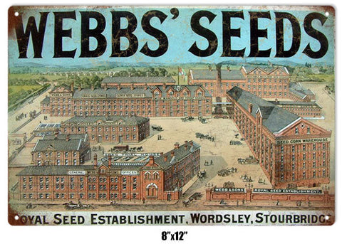 Vintage Webbs Seed Metal Sign
