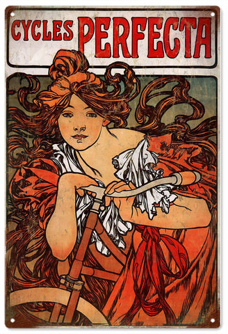 Vintage Cycles Perfecta Bicycle Metal Sign