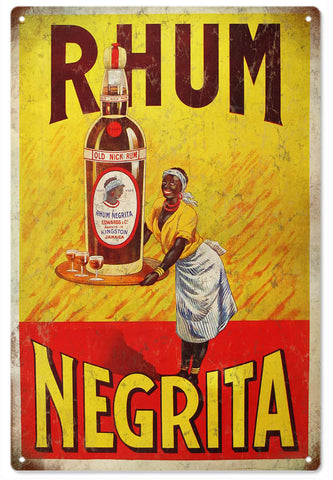 Vintage Rhum Bar Metal Sign