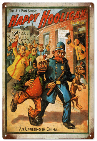 Vintage Happy Hooligans Circus Metal Sign