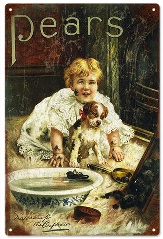 Vintage Pears Soap Metal Sign