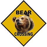Bear Crossing Metal Sign