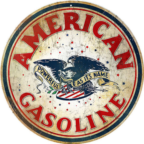 Vintage American Gasoline Metal Sign