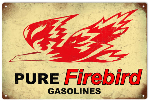 Vintage Firebird Gasoline Metal Sign