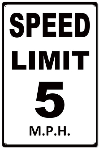 Speed Limit 5 MPH Metal Sign